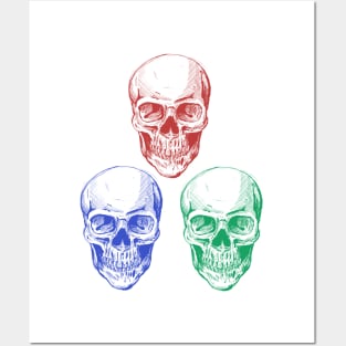 Skulls RGB Posters and Art